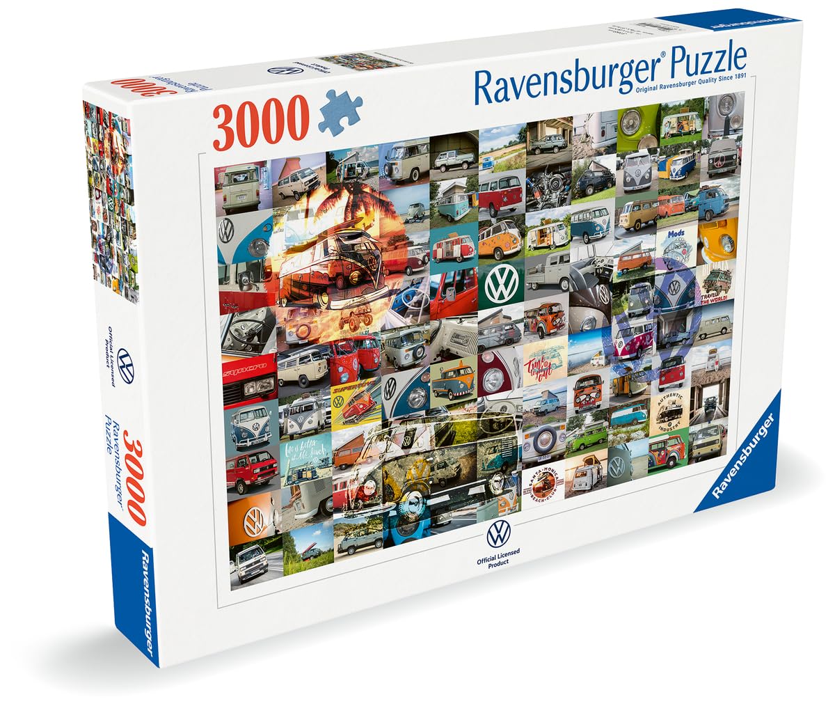 Ravensburger - Puzzle Adulte - Puzzle 3000 pièces - 99 VW Combi Moments - Adultes et Enfants à partir de 14 Ans - Puzzle de qualité supérieure fabriqué en Europe - 16018