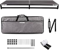 Vista 19 de Ghost Fire - Soporte para pedales para guitarra, de aleación de aluminio, soporte para pedales de efectos para guitarra, con bolsa de transporte