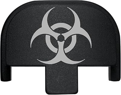 NDZ Performance Rear Slide Cover Back Plate for Smith & Wesson Self Defense S&W SD9 SD40 VE 9mm .40 Black Custom Laser Engraved Image: Biohazard