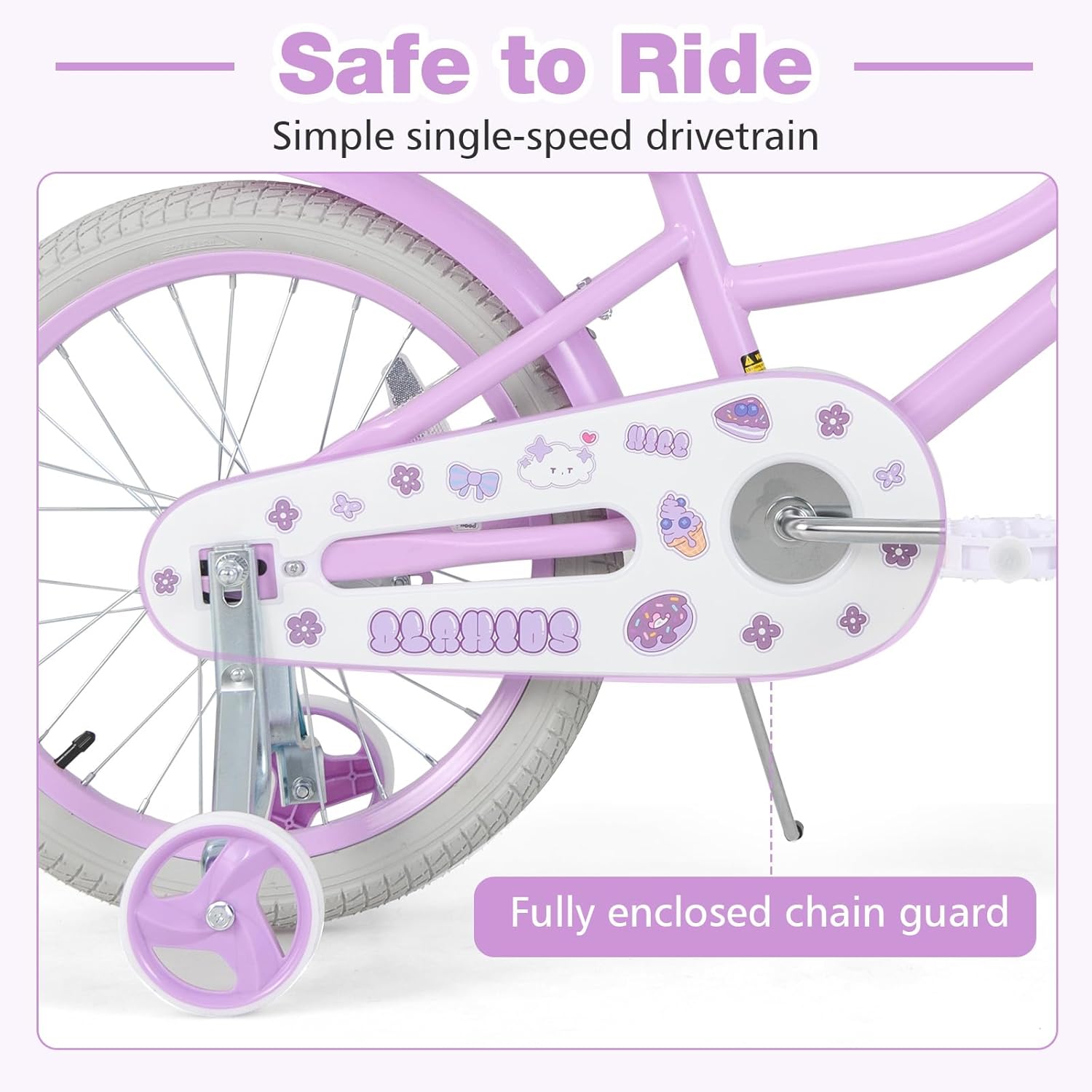 OLAKIDS Kids Bike with training wheels