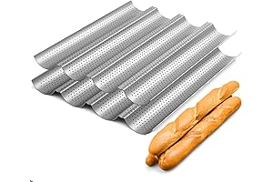 2 Pack Nonstick Perforated Baguette Pan 15" x 13" for French Bread...
