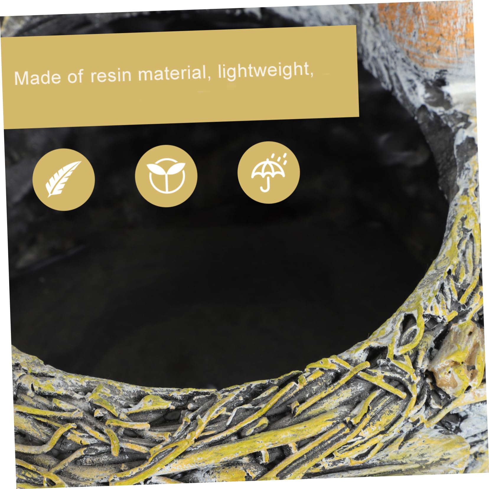 Happyyami Blumentopf Aus Resin Resin Topf Für Sukkulenten Übertopf Bonsai Töpfe Pflanzenbehälter Für Gräser Und Kleine Blumen Home Decor Für Garten Und Terrasse