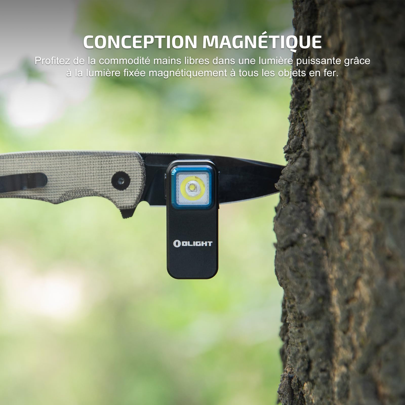 OLIGHT Oclip lampe de poche à clip Source Rouge et Blanche 300lm Rechargeable avec Aspiration Magnétique et Trou de Suspension IPX5 Étanche Utilisée en Camping et Alpinisme