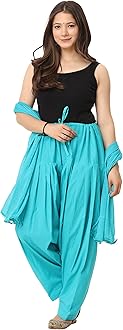Woman's Plain Cotton SEMI Patiala Salwar with Dupatta|| Free Size || Plain Patiala || SEMI Patiala Pants || Solid Cotton Patiala || Patiyala