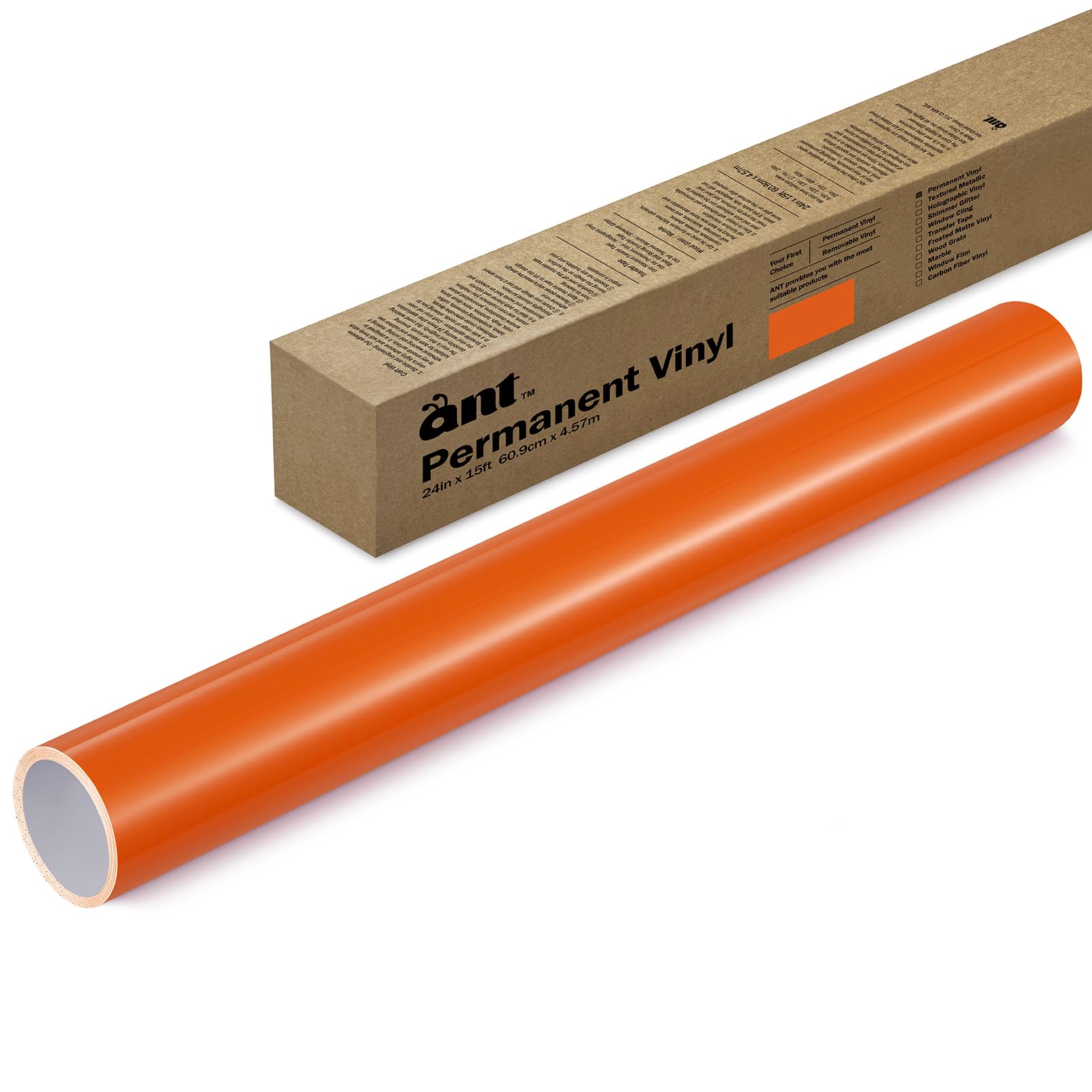 ANT Orange 24" x 15’ Permanent Vinyl Roll