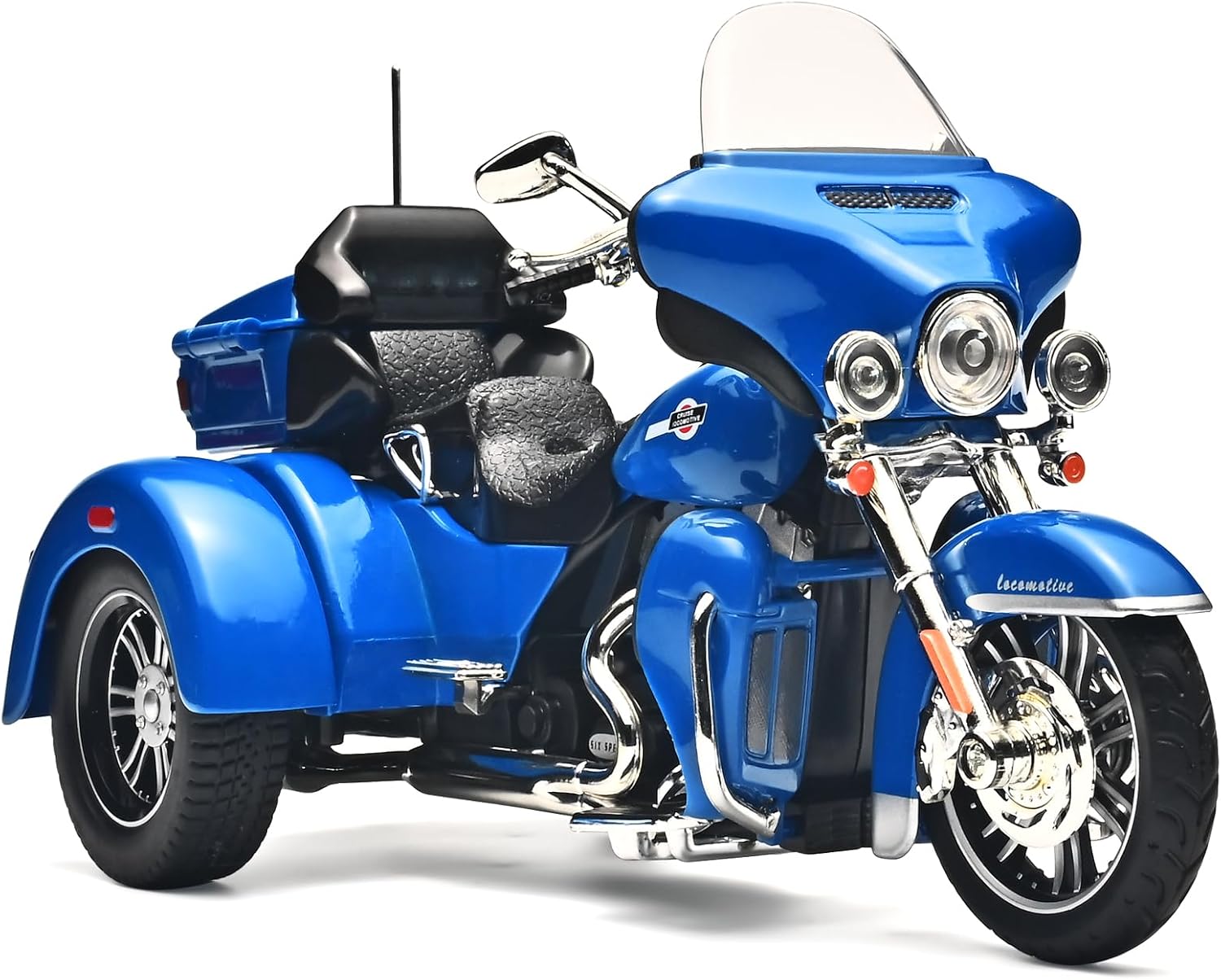 Kids Motorcycles Toy 1:9 CVO Diecast Motorcycle Model Kits for Adults,Pull Back Motorcycle with Lights and Sounds,Toy Motorcycles for Boys Ages 4-8（Blue）