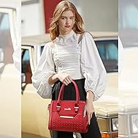 Vista 2 de NICOLE & DORIS Bolsos de mano para mujer, elegantes bolsas de hombro, 2 piezas, monederos, bolso de cuero sintético