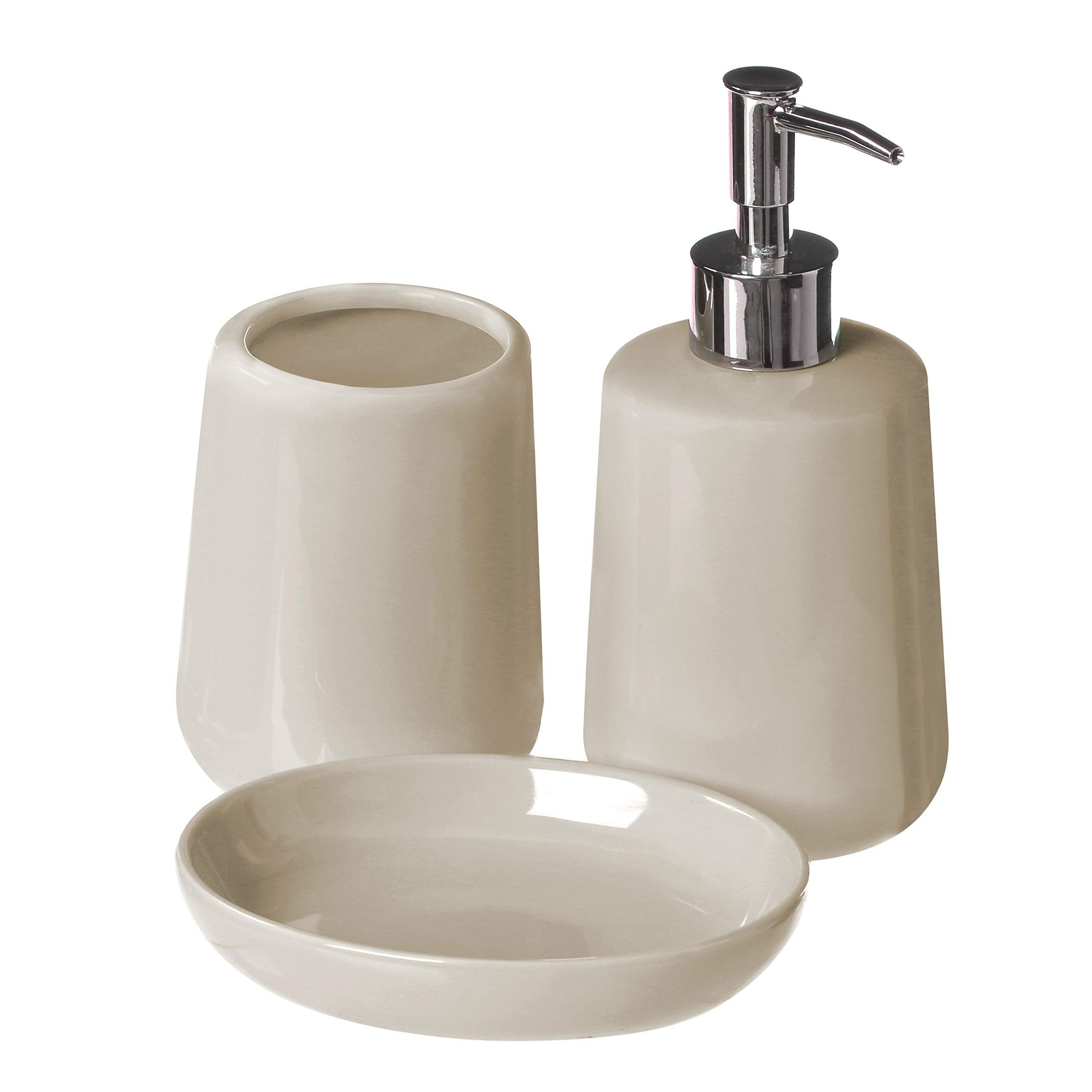 Premier Natural Housewares Moon Bathroom Set, 3-Piece