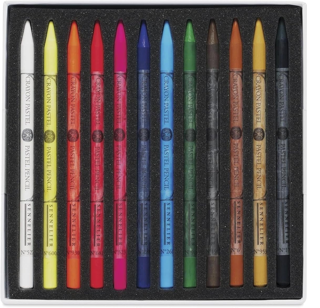 Sennelier 12 Crayons Pastel Secs Extra Fins et 1 Carte