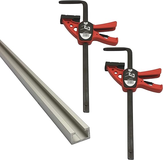 1m CProfil M8 2 St. Zwinge TTrack Führung Anschlag Schiene Spanntisch