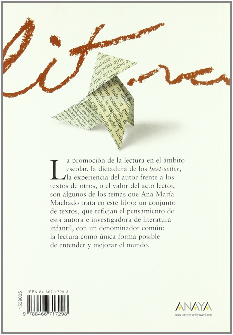 Lectura, escuela y creación literaria (Historia Y Literatura - La Sombra De La Palabra)