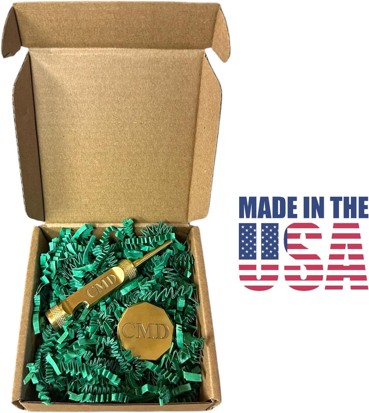 Personalized Golf Ball Marker & Golf Divot Tool - Solid Brass, 100% USA-Made Custom Golf Accessories for Men and Perfect Gifts for Golfers