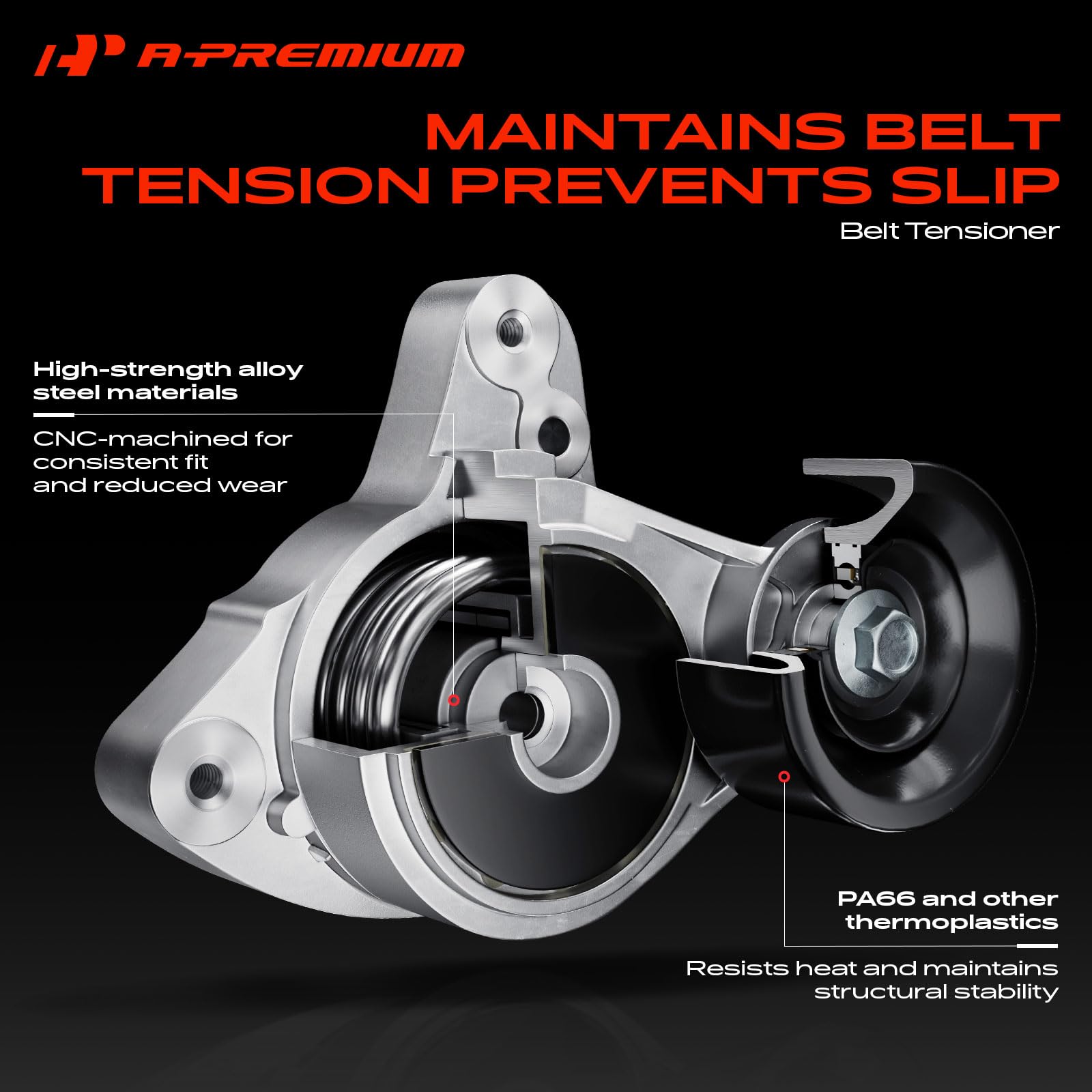 A-Premium - Kit de transmisión por correa de motor compatible con Toyota Camry 2007-2011, Sienna 2007-2010, Avalon 2005-2012 y Lexus RX350 2007-2009, ES350 2007-2012 - 3.5L