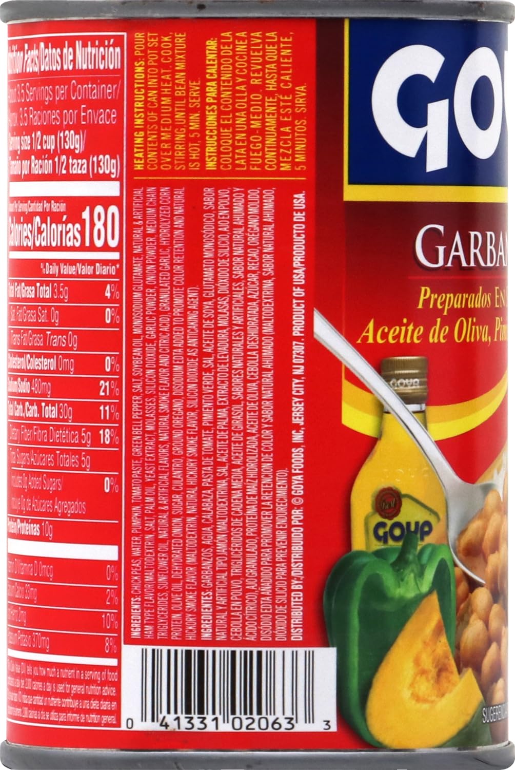 Goya Foods Chick Peas in Sauce (Guisadas), 15-Ounce (Pack of 24)