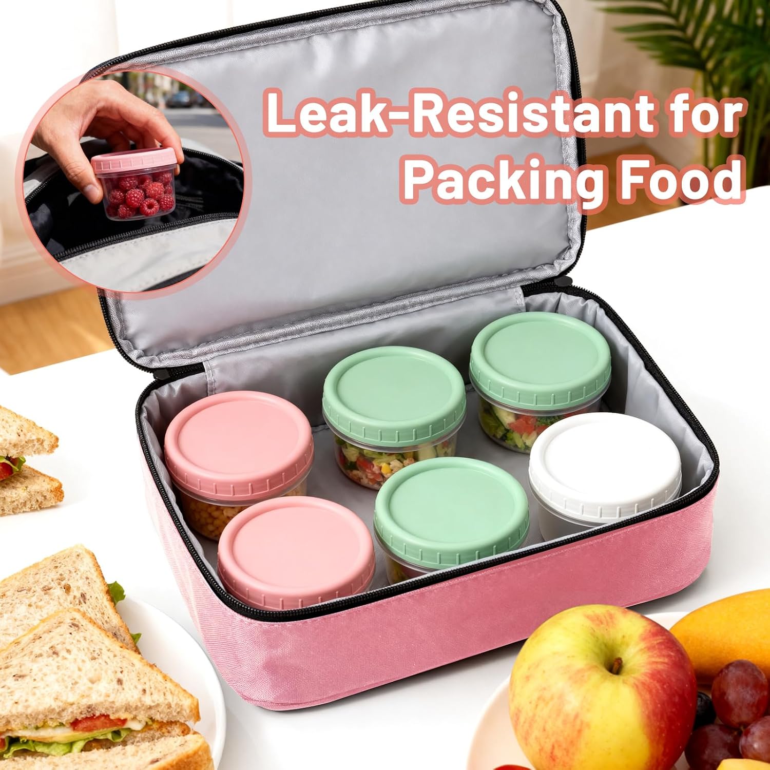 24 Pack 4 oz Small Plastic Containers with Lids, Food Storage Containers