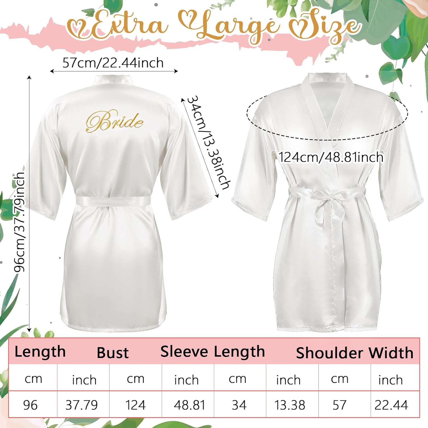 36 Pcs Bride Bridesmaid Robes Set of 6 Bridal Party Silk Satin Robes for Wedding Bachelorette Party Gifts(White,Black)