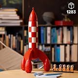 LEGO Ideas Tintin Moon Rocket - Spaceship Model Kit for Adults - Display Set w/ 5 Minifigures & Snowy Dog Figure for DIY Desk Decor - Nostalgic Gift Idea for Comic Book Fans - 21367 - 2