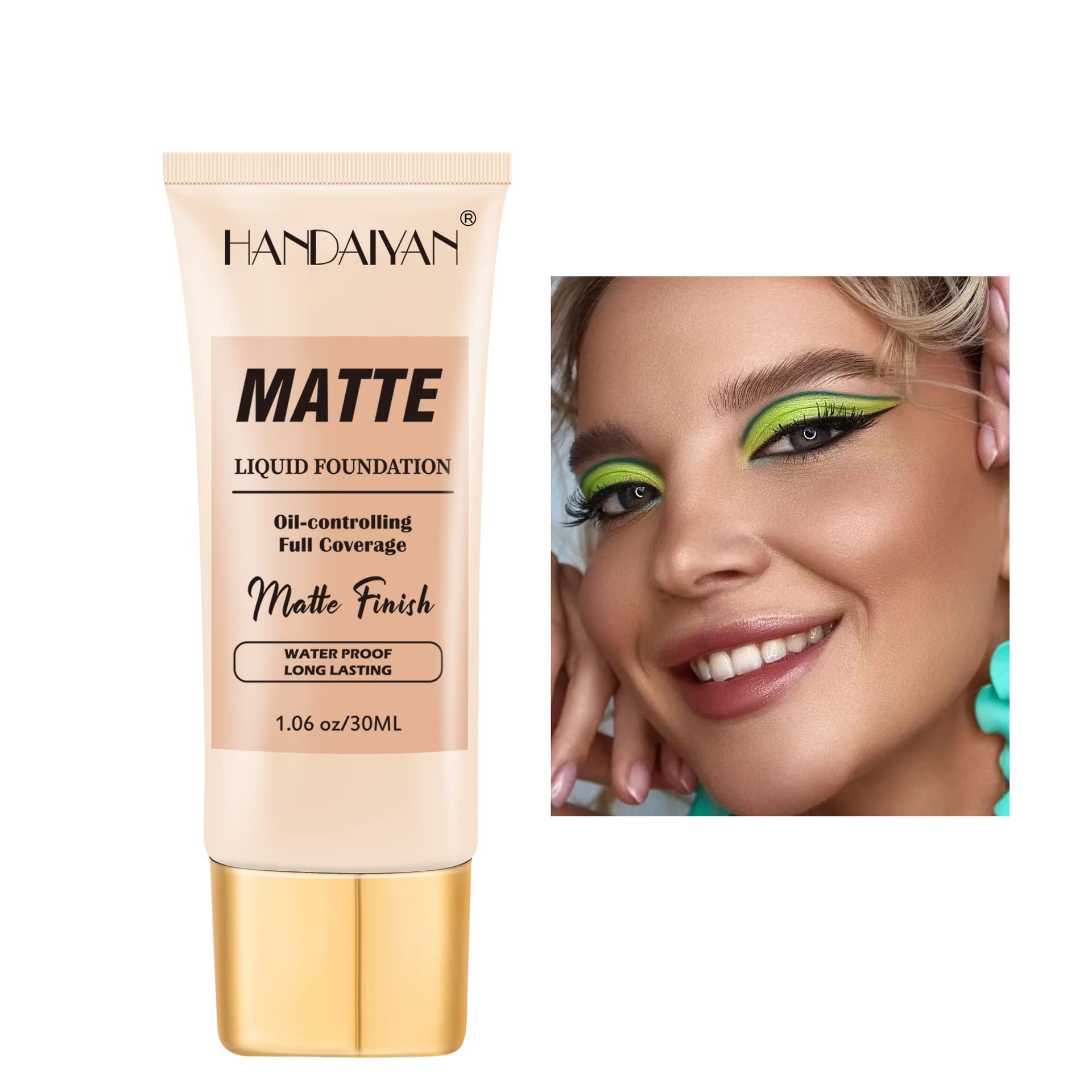 Base de Maquillaje Líquida Base de Maquillaje de Cobertura Total Base de Maquillaje Correctora Mate Oil Control Base de Maquillaje en Crema Maquillaje Natural Suave y Ligero de Larga Duración (07#)