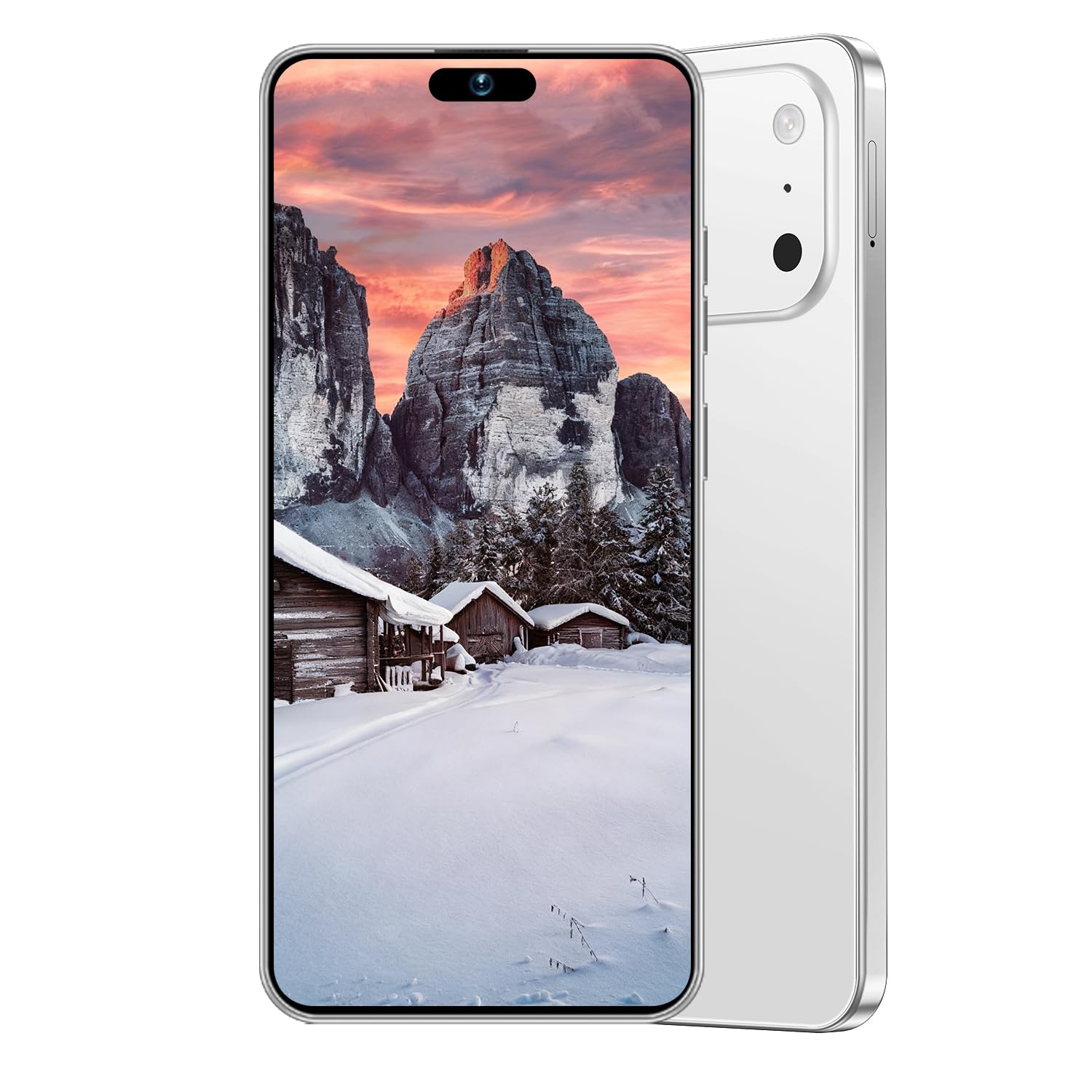 Ecshock 17PM Unlocked Phone | Cell Phone Android 15.0 | 16+512GB (White)