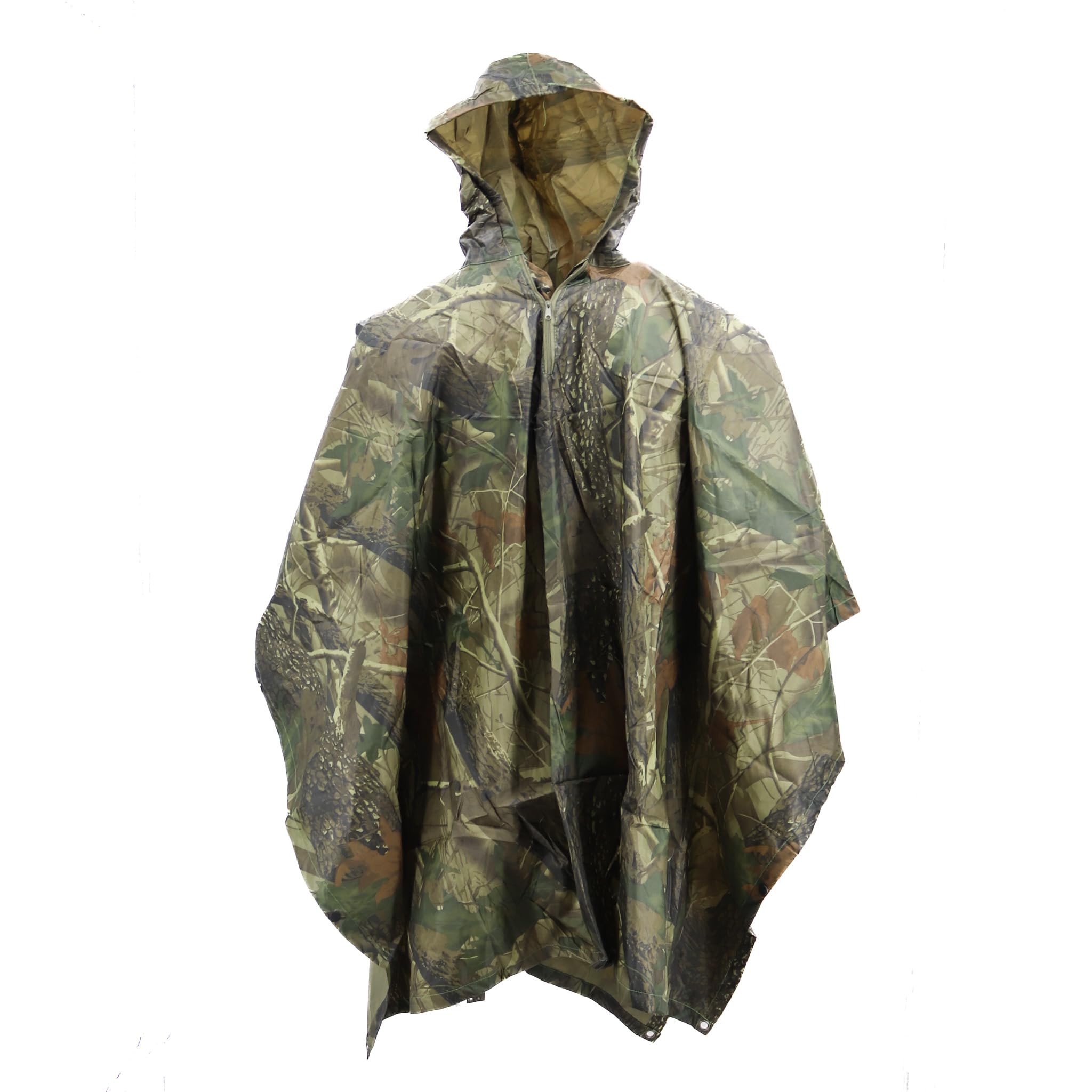 M MCGUIRE GEAR Hooded Military Rain Poncho, Outdoor Emergency Rain Jacket, Waterproof Poncho for Adults, Hiking, Camping