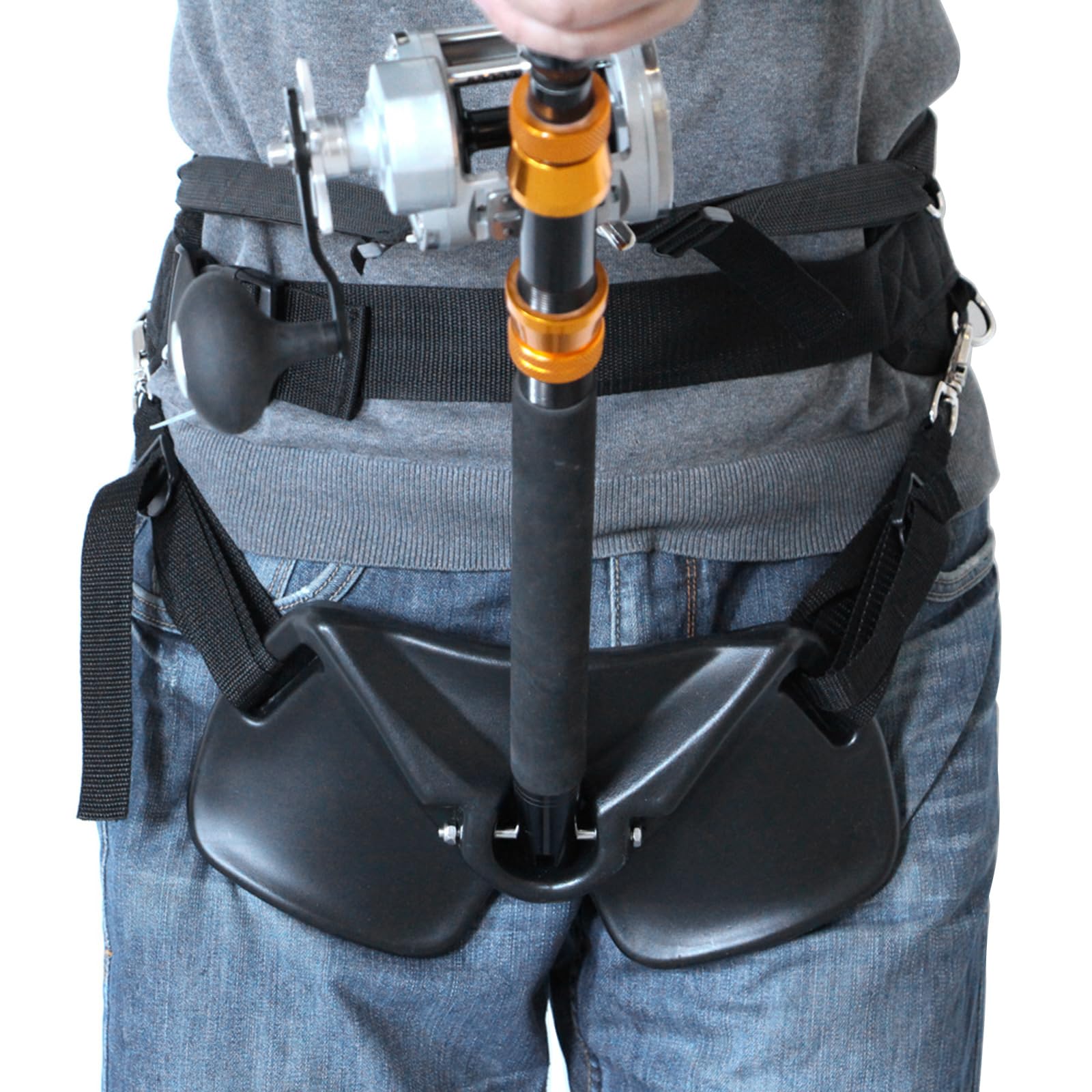 Supporto per canna da pesca, regolabile, per barche d'acqua salata/d'acqua dolce