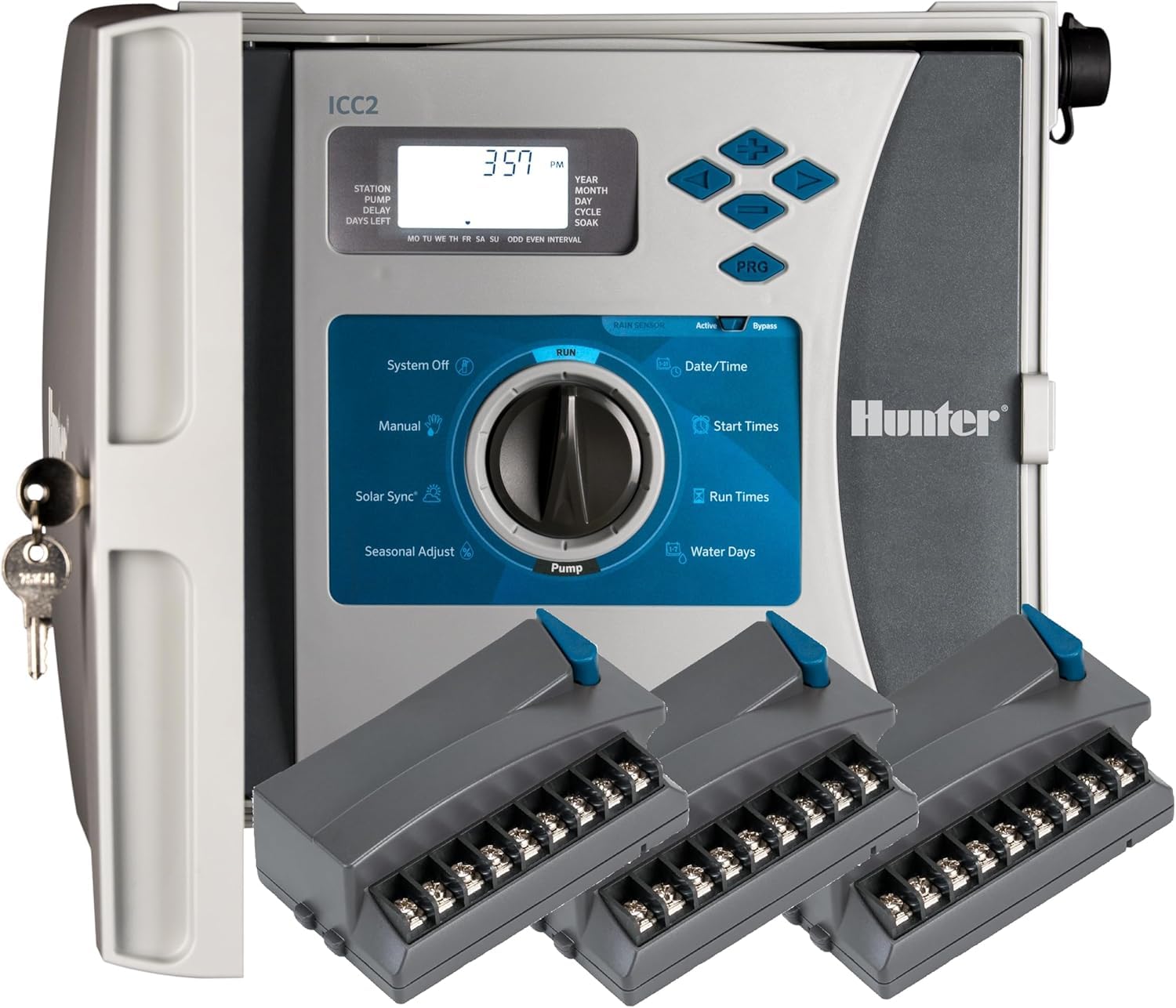 Photo 1 of Hunter Industries I2C-800PL 8 Zone Residential or Commercial ICC2 Timer Available in 8 to 38 Stations (24 Zones)