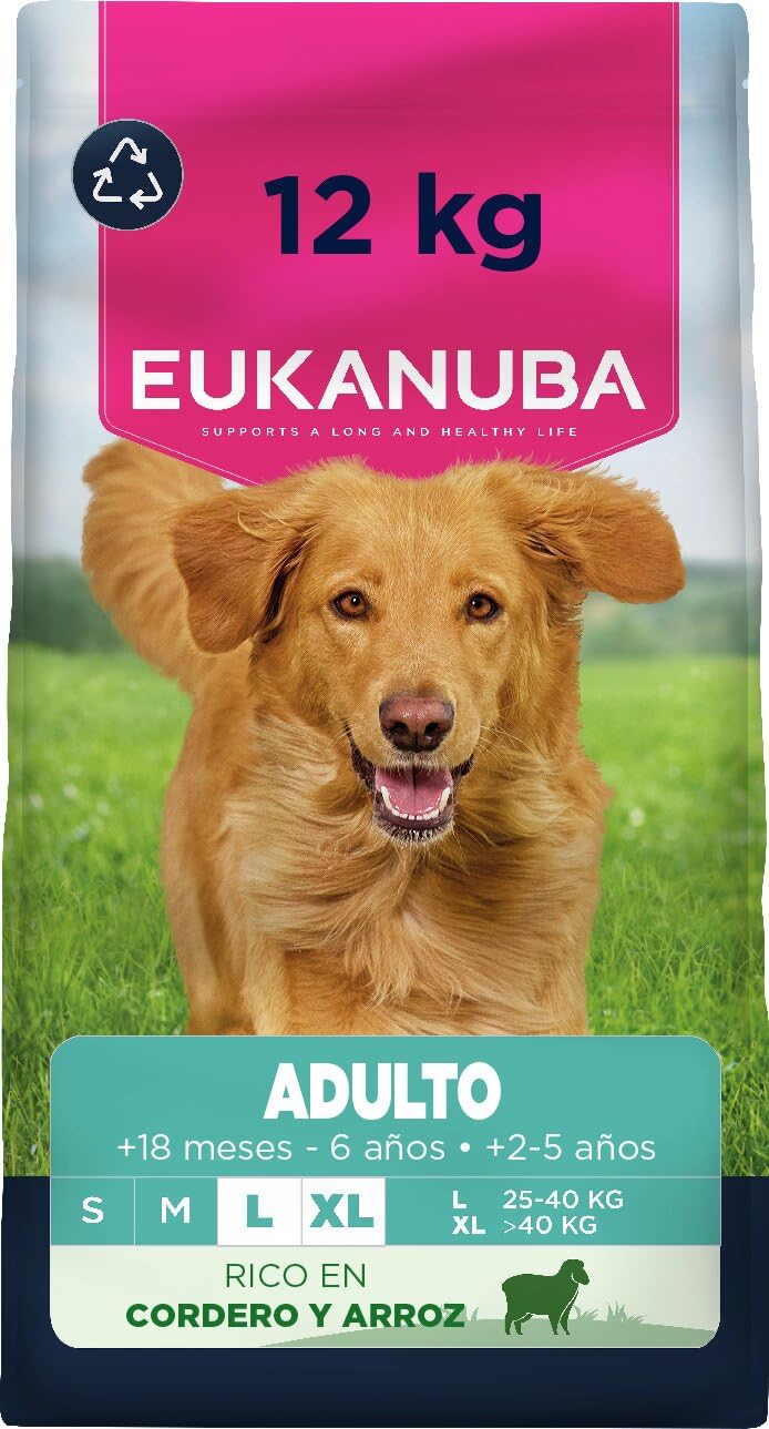 Eukanuba, Dry Dog Food with Lamb and Rice for Large Breeds - Premium Dry Dog Food for Adults, 12 kg