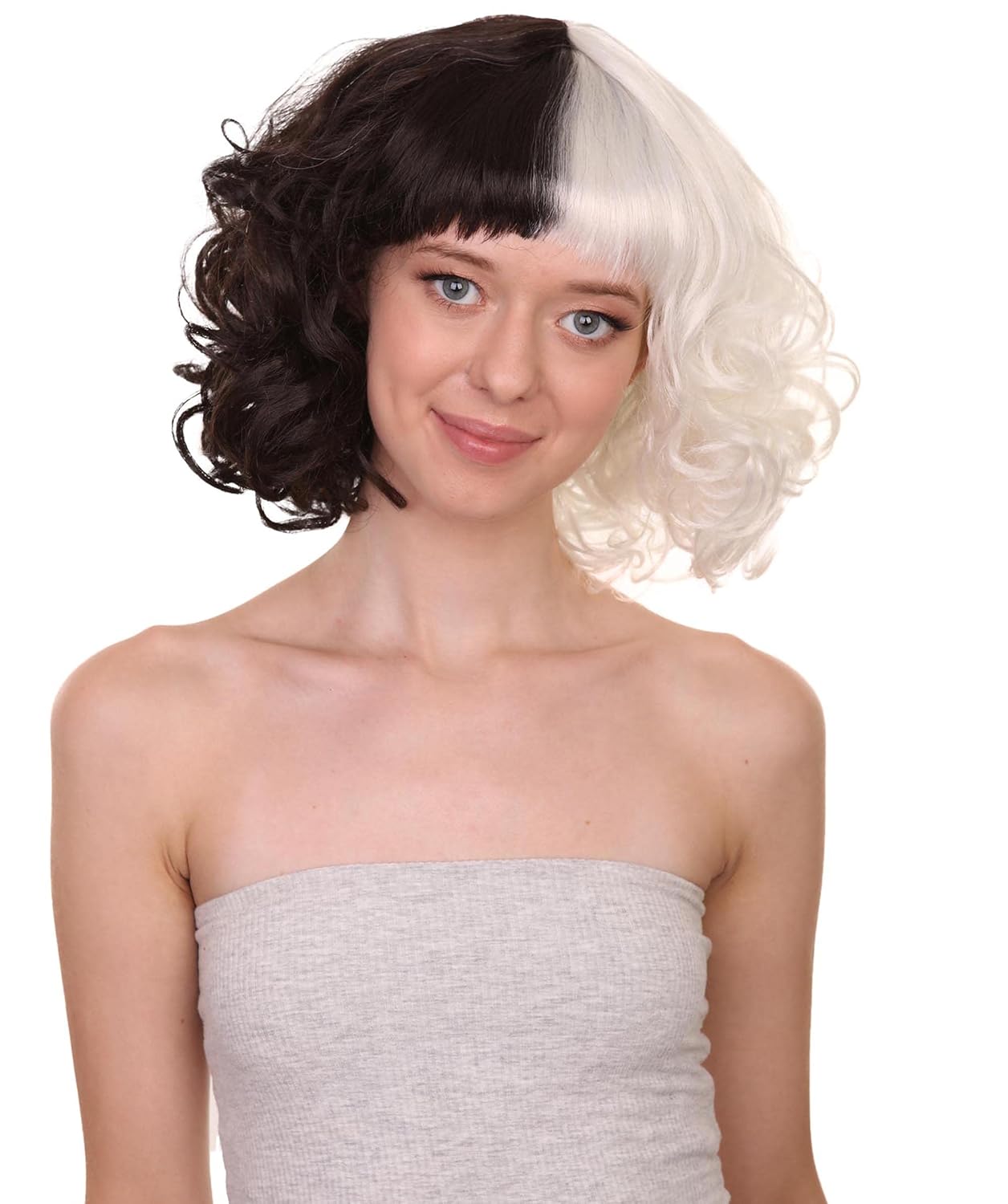 HPO | Adult Women's 12" Inch Medium Length Halloween Cosplay Cruel and Evil Wig, Synthetic Soft Fiber Hair, Perfect for your next Festival and Group Anime Party!