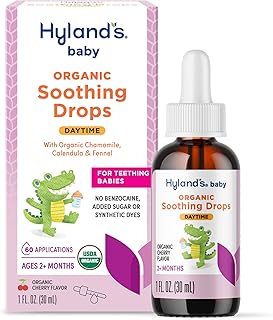 Hyland's Baby Organic Daytime Soothing Drops for Oral Discomfort, 1 oz, Ages 2 Months and up, Organic Cherry Flavor