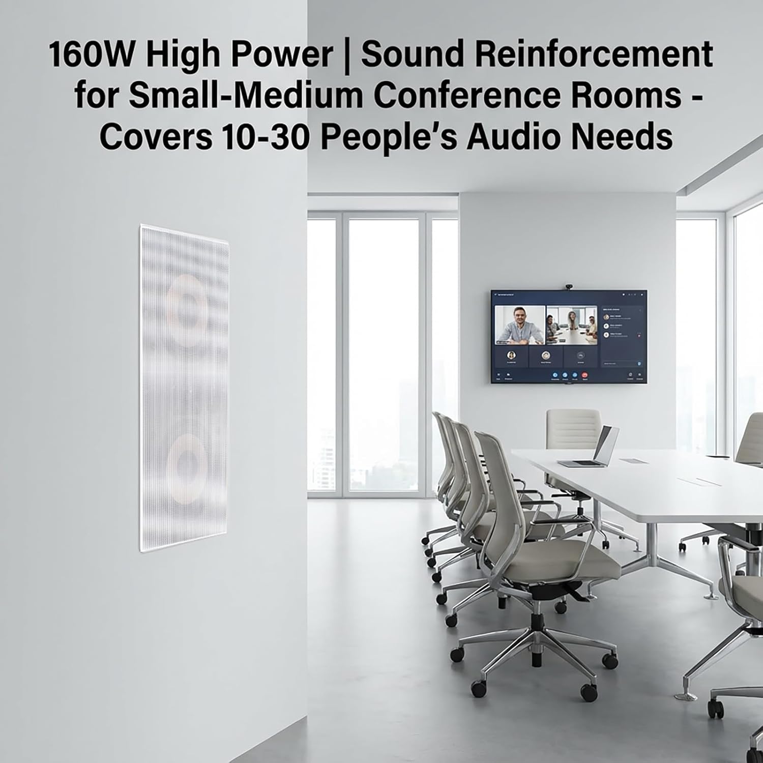 STUDIOFINIX in-Wall Center Channel Speaker, 2-Way Dual 5.25" Poly Woofers, 160W Peak, 1" Pivoting Silk Tweeter, Paintable,Home Theater Surround Sound (Single)