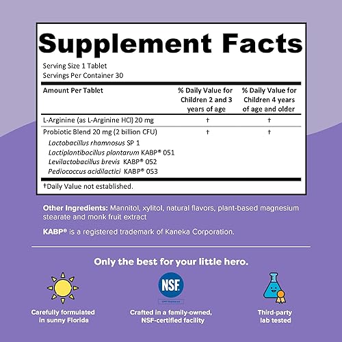 Miniatura 6 de Renzo's Smile Patrol - Probióticos solubles para niños, sin azúcar, suplemento de salud bucal para niños con 4 cepas probióticas y L-arginina para