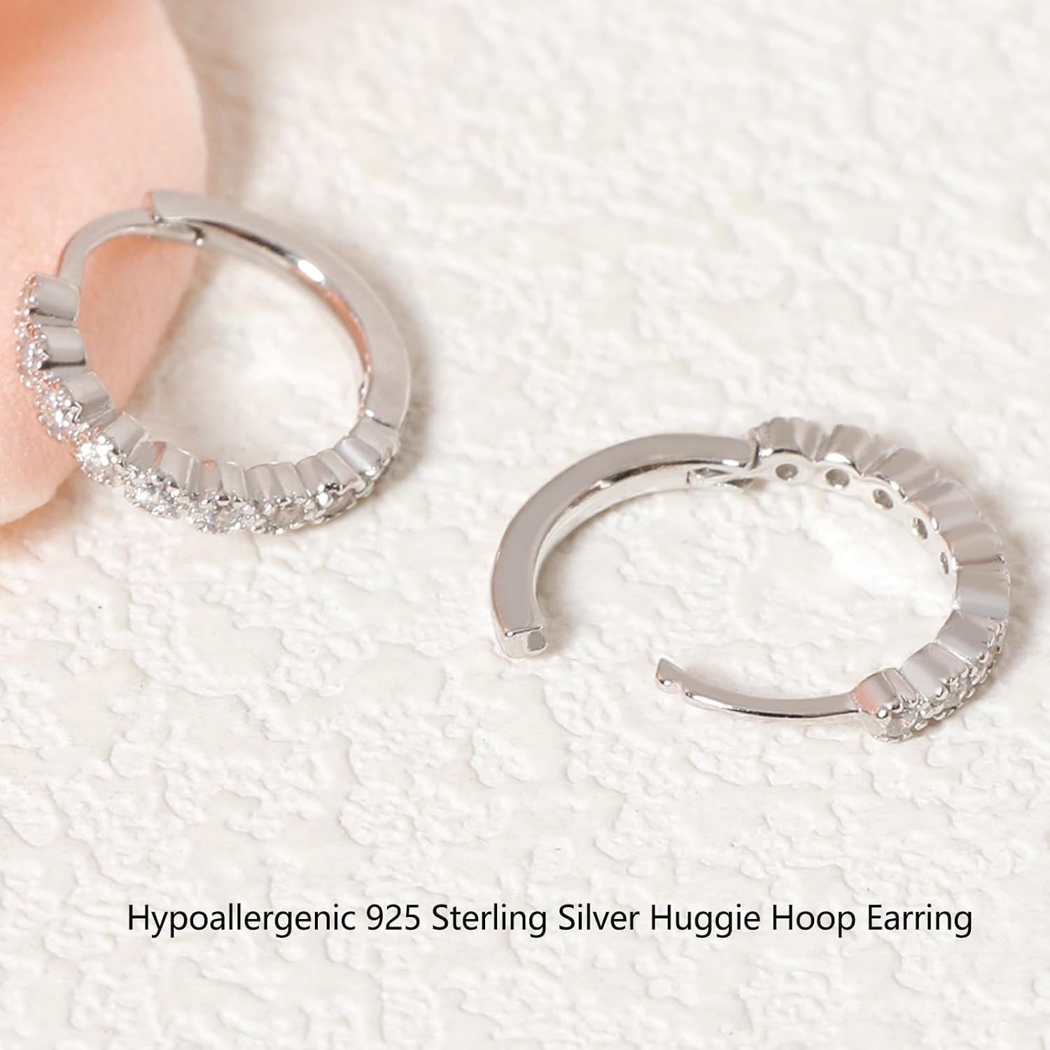 925 Sterling Silver Hoop Earring for Women 18k Real Gold Plated Geometry Drop Earring Hoop Jewelry Gift for Her
