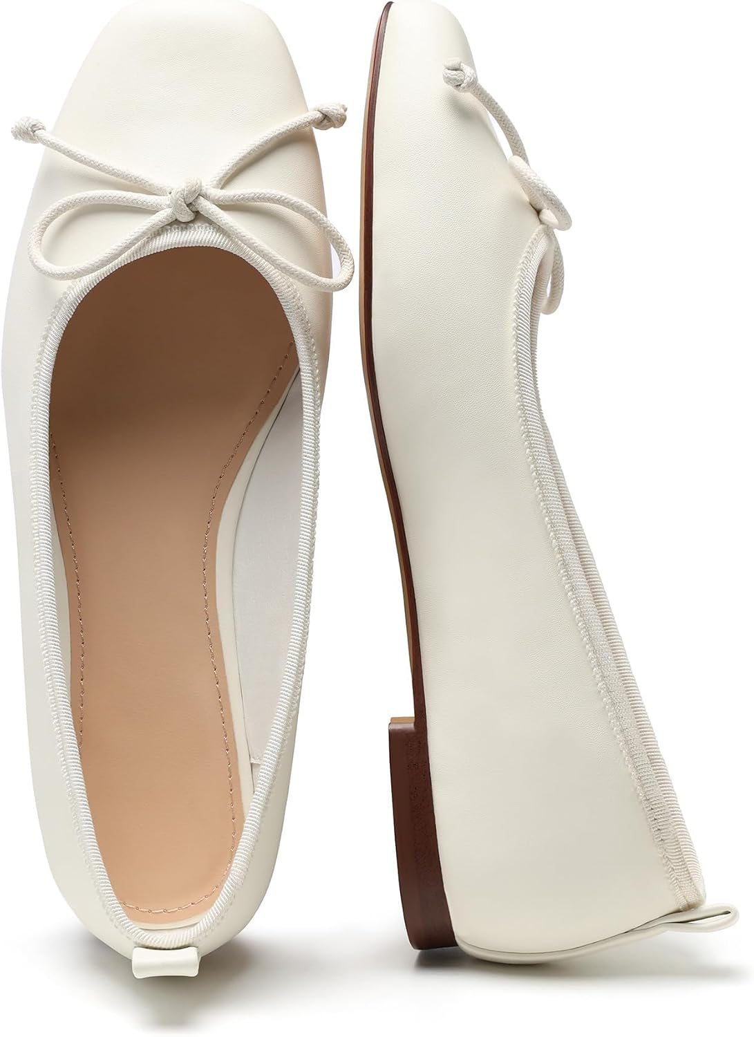 Ballet Flats for Women Closed Toe Slip on Ballerina Shoes with Bow Bowknot Comfortable Mary Janes Flats Dressy Casual Lightweight Walking Shoes