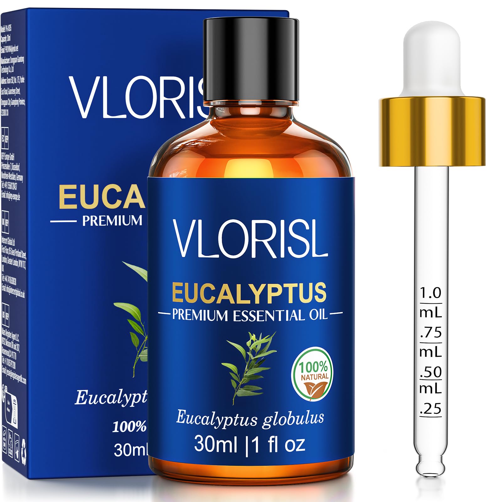 Olio Essenziale di Eucalipto 30ML, Aroma Fresco e Naturale, per Diffusore, Bagno, Sauna e Aromaterapia