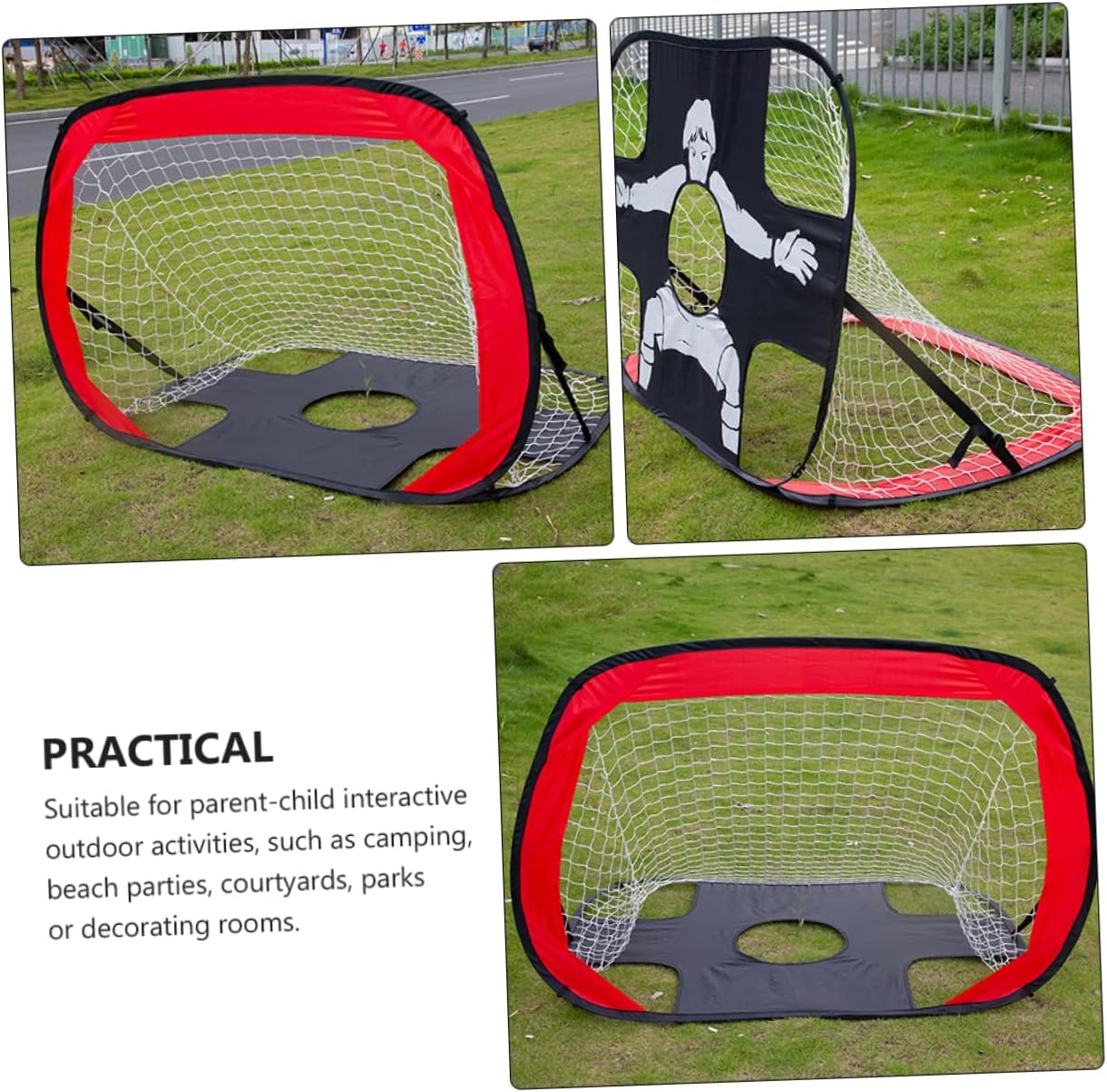 Mipcase Portable Soccer Gate Frame for Boys and Girls Family Game Set Boys and Girls Soccer Goal Net