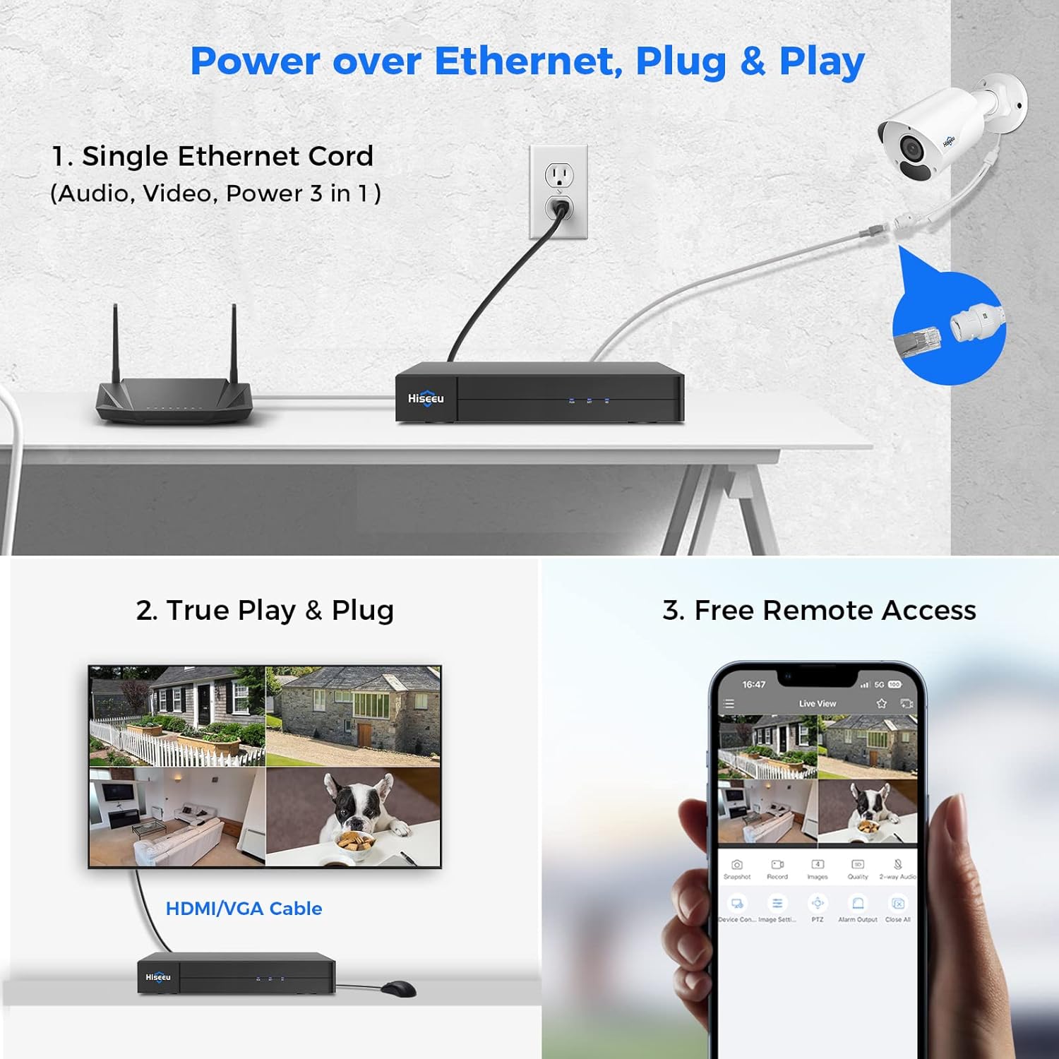 [12MP + 16CH Extendable] Hiseeu 12MP PoE NVR Network Video Recorder, Work with 12MP/8MP/5MP/4MP/3MP/1080P PoE Camera, Motion Detect, 24/7 Recording, Smart Playback, No Hard Drive