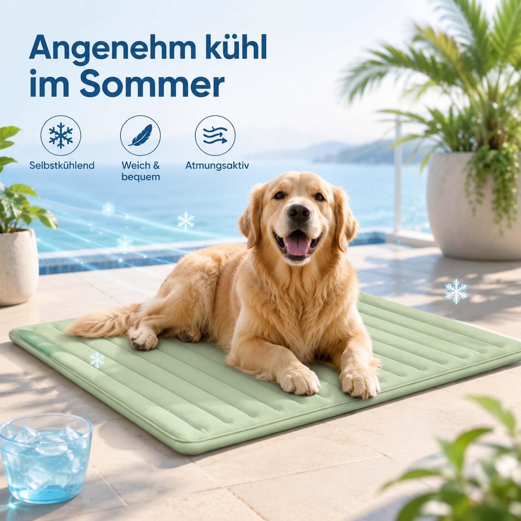 Leyof Pfotenchill KüHlmatte, Pfotenchill - Die Innovative KüHlmatte füR Hunde, Pfoten chill KüHlmattes — Waschbar, füR Den Sommer, füR Innen & AußEnbereich Geeignet (Grau,M)