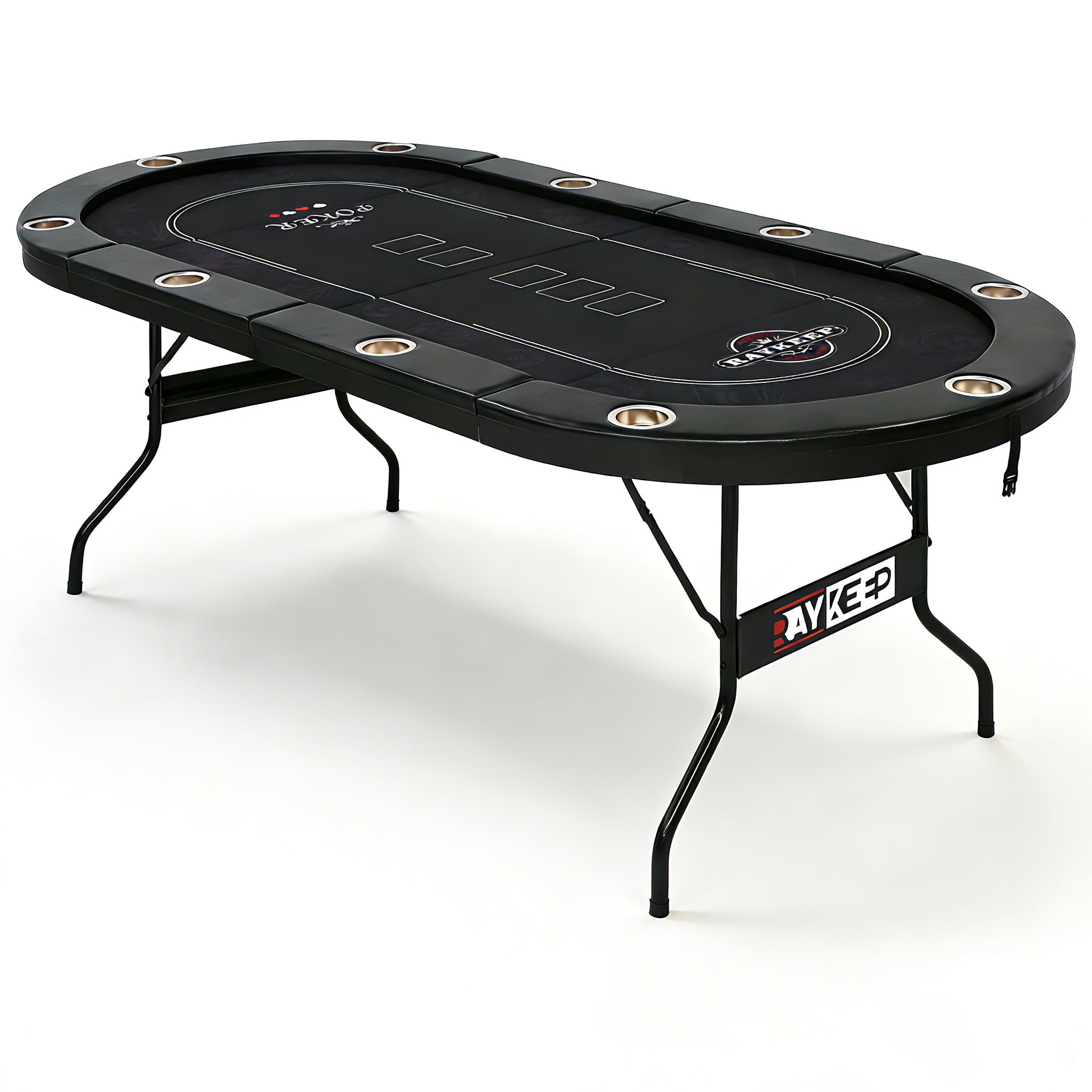 RAYKEEP 10-Player Foldable Poker Table