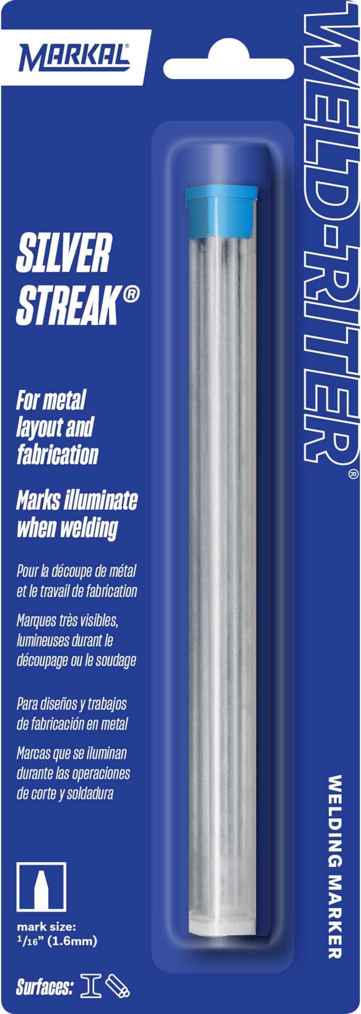 Silver-Streak Fineline Metal Marker Refills - silver streak round refill 6/cd