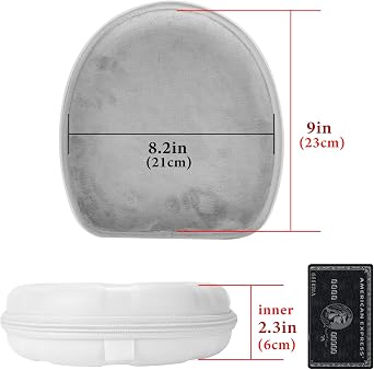 Geekria PRO Rugged Headphones Case Compatible with B&O Beoplay H95, H9 3rd Gen, H9i, H8, H7, Hard Shell, Durable, Multi-Layer Protection Travel Carrying Bag (Seashell, White)