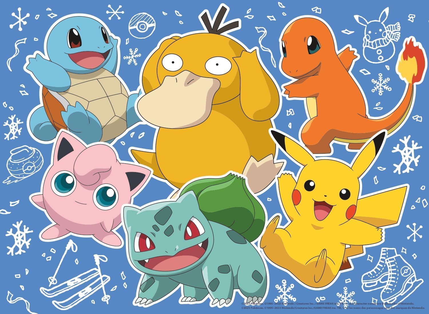 Buffalo Games - Pokémon- Kanto Holiday - 100 Piece Winter Jigsaw Puzzle - Colorful, Christmas Puzzles for Kids and Families– Precision-Cut Pieces, Festive Artwork, Hours of Relaxing Fun