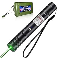 HiTekk X1 High Power Green Laser Pointer - 3300ft Long Range Visibility, Rechargeable Battery, Tactical with Carrying Case