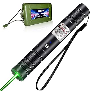 HITEKK High Power Green Laser Pointer | Tactical Long Range Green Laser Pointer | Portable Powerful Lazer Pointer | Rechar