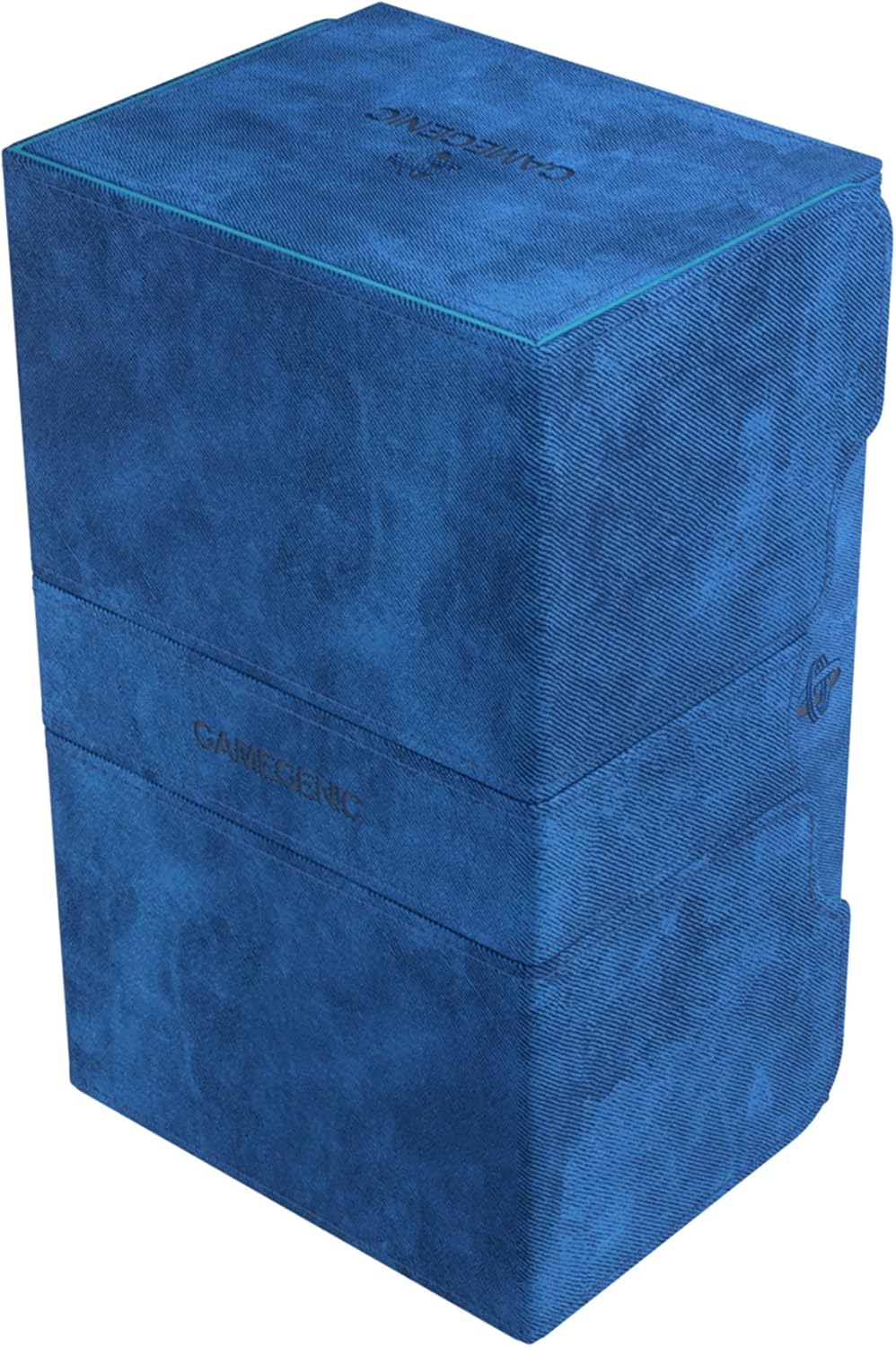 Stronghold 200+ XL Convertible Deck Box | Double-Sleeved Card Storage | Card Game Protector with Accessories Drawer | Nexofyber Surface | Holds up to 200 Cards | Blue | Made by Gamegenic (GGS20110ML)