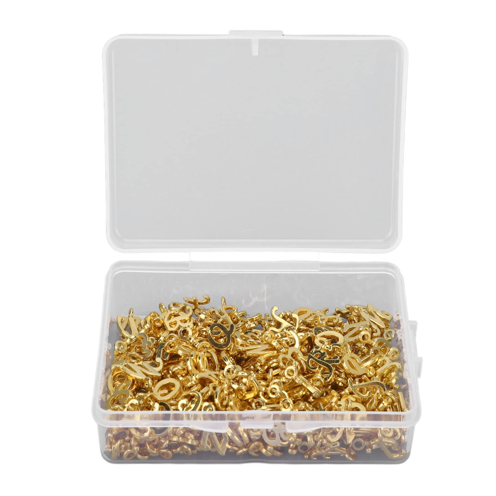 Buachois 260Pcs Letter Pendants,Small Letter Charm,Mini A-Z Alphabet Bracelet Necklace Pendants with Open Jump Rings,for Jewelry Making,Bracelet