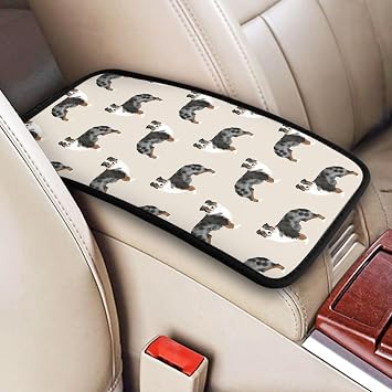 Australian Shepherd Auto Center Console Cover Universal Car Armrest Pad Waterproof Women Men Automotive Interior Accessories for Most Vehicle SUV