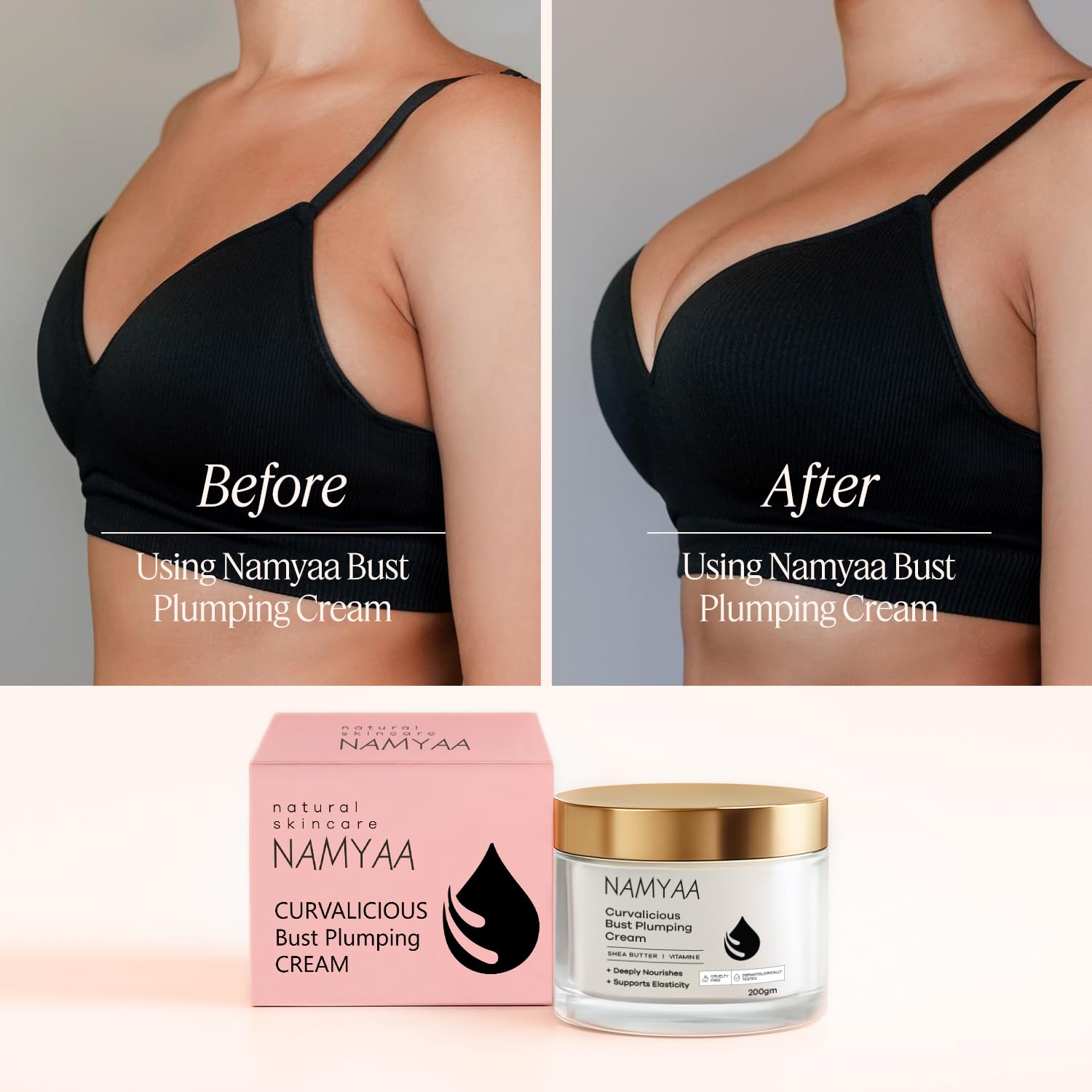 Namyaa Plumping Cream for Women | Boosts collagen production and Volume | 200g | 2