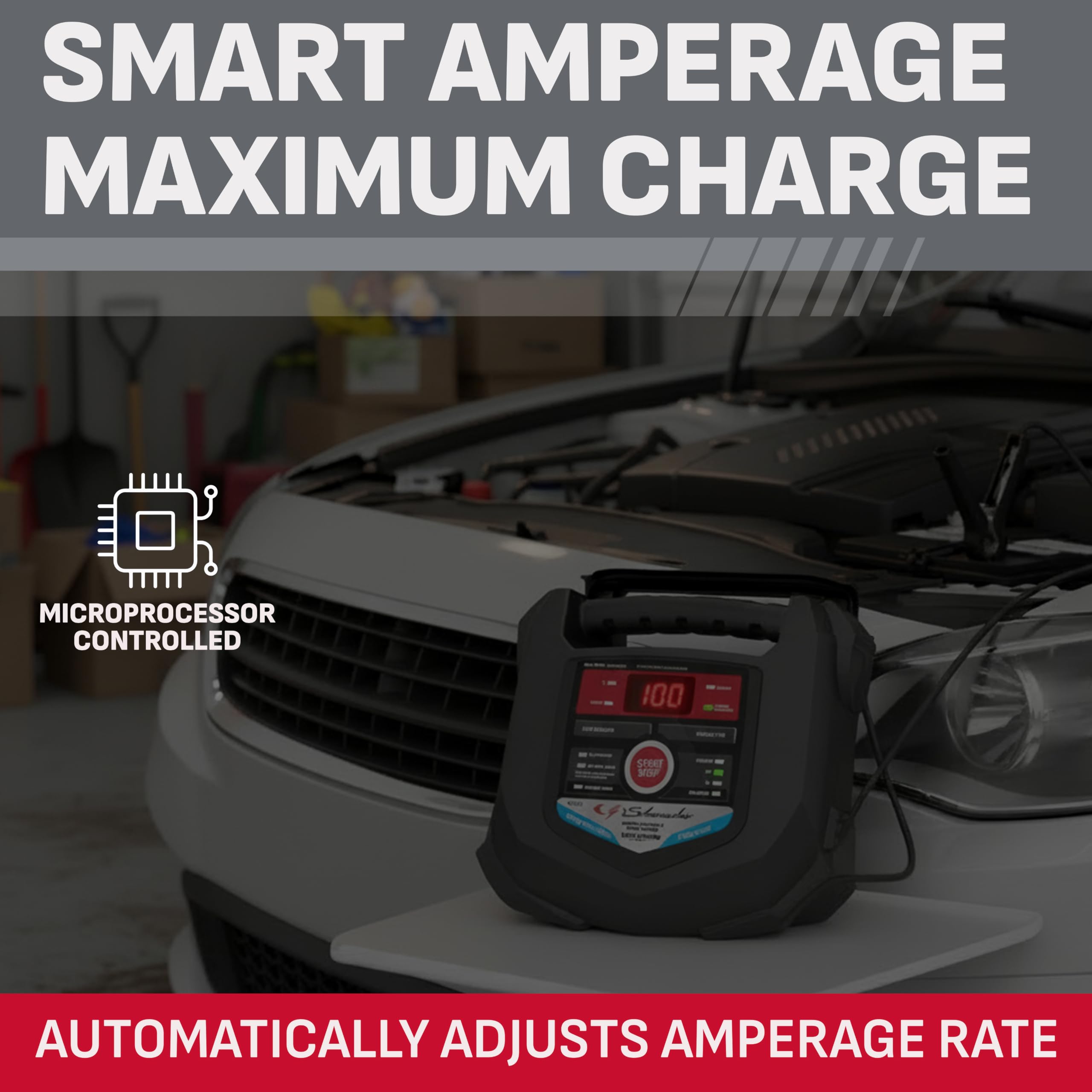 Clore Automotive PL2320 20-Amp Fully-Automatic Smart Charger, 6V and 12V Battery Charger, Battery Maintainer, and Stable Power Supply with Temperature Compensation thumbnail 7