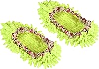 Vista 1 de 2 pares de fundas lavables de limpieza para zapatos, polvo de limpieza de suelos, pantuflas de microfibra de chenilla, para mopa de plumero, Verde