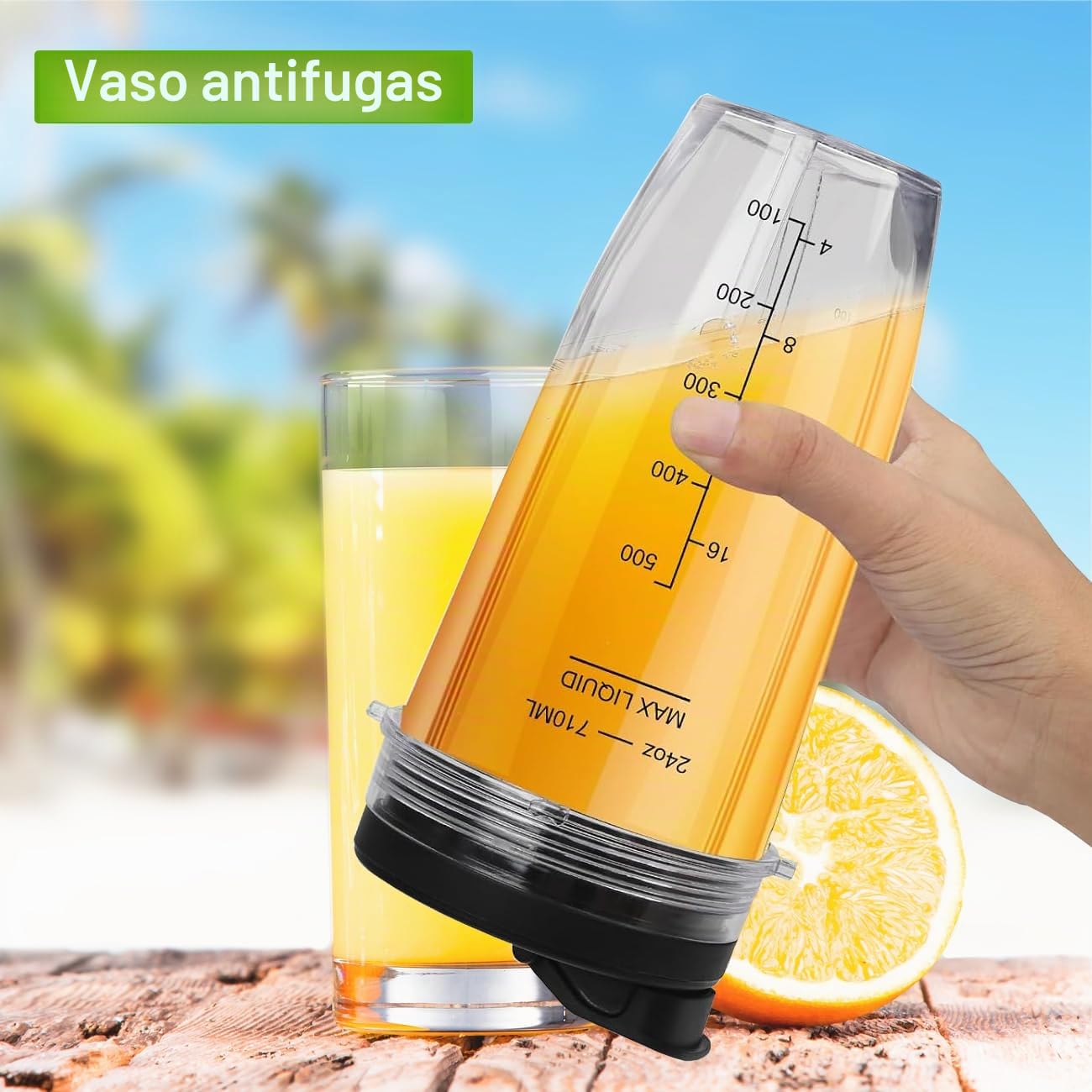 Vaso de Repuesto para Ninja Procesador de Alimentos, 18oz & 24oz Tazas Piezas de Repuesto Compatibles con Ninja Batidora N800EU BN750EU BN495EU CB350EU CB100EU TB401EU TB301EU